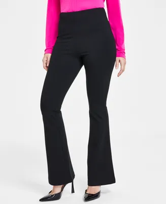 I.n.c. International Concepts Petite Ponte-Knit Flare Pants, Created for Macy's
