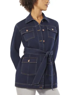 Jones New York Women's Denim Long Barn Jacket