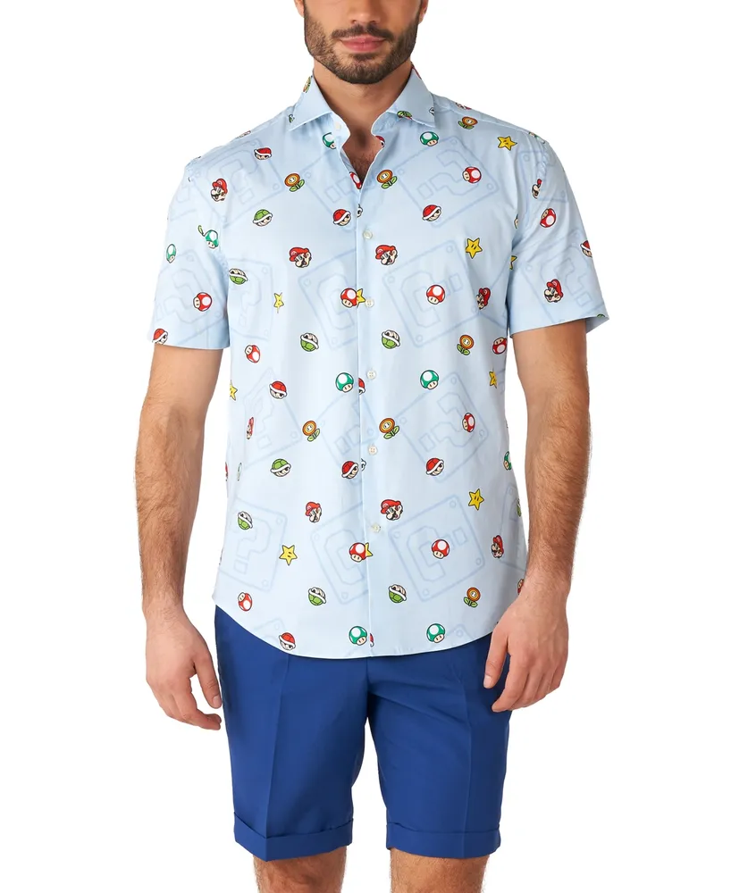 OppoSuits Men's Short-Sleeve Super Mario Icons Graphic Shirt