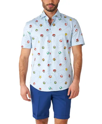 OppoSuits Men's Short-Sleeve Super Mario Icons Graphic Shirt