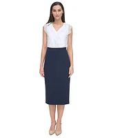 Tommy Hilfiger Women's Ponte Pencil Midi Skirt