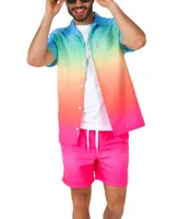 OppoSuits Men's Short-Sleeve Funky Fade Shirt & Shorts Set