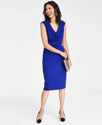 I.n.c. International Concepts Women's Draped V-Neck Dress, Created for Macy's