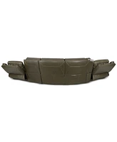 Closeout! Hansley 5-Pc. Zero Gravity Leather Sectional with Power Recliner and Chaise, Created for Macy's