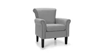 Upholstered Fabric Accent Chair with Adjustable Foot Pads