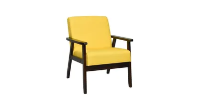 Slickblue Mid-Century Retro Fabric Accent Armchair for Living Room