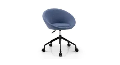 Slickblue Adjustable Swivel Accent Chair with Round Back