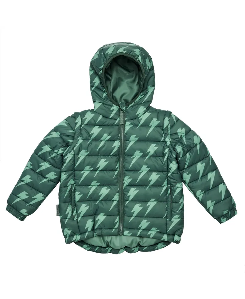 Snapper Rock Boys Toddler|Child Native Bolt 2 1 Puffer Jacket