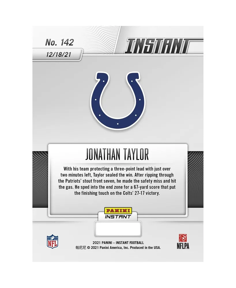 Jonathan Taylor Indianapolis Colts Parallel Panini America Instant Nfl Week 15 Taylor Seals Victory with 67-Yard Td Run Single Trading Card