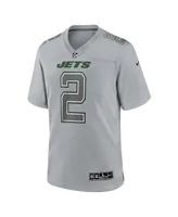 Men's Nike Zach Wilson Gray New York Jets Atmosphere Fashion Game Jersey