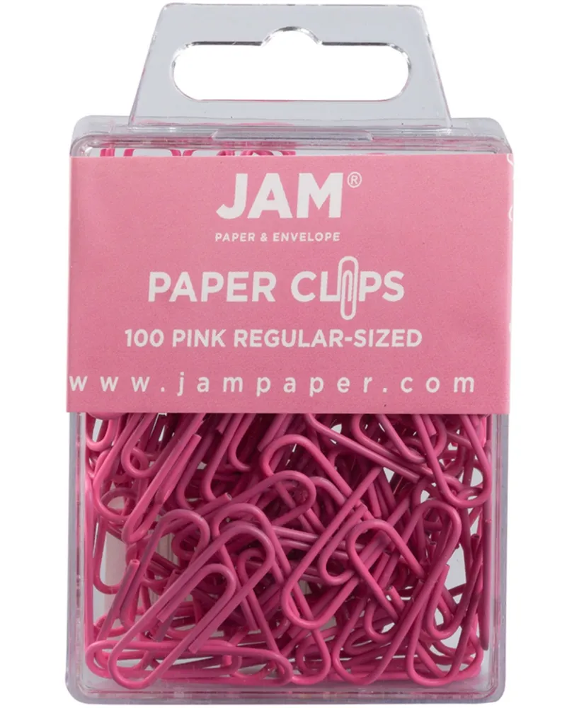 Jam Paper Colorful Standard Paper Clips - Regular 1" - Paperclips - 100 Per Pack