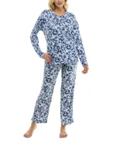 Roudelain Women's 2-Pc. Whisperluxe Printed Pajamas Set