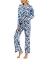 Roudelain Women's 2-Pc. Whisperluxe Printed Pajamas Set