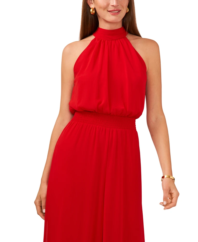 Vince Camuto Women's Halter Tie-Back Wide-Leg Jumpsuit