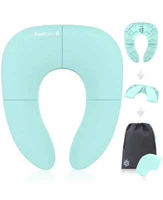 Jool Baby Folding Travel Potty Training Seat for Toddlers, Fits Round & Oval Toilets, Non-Slip Suction Cups, Includes Free Bag