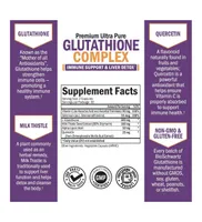 Glutathione Supplement Liver Detox with Quercetin Vitamin C Milk Thistle Alpha Lipoic Acid Liver Supplement & Immune Support Pills