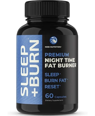 Nobi Nutrition Night Time Fat Burner | Shred Fat While You Sleep | Hunger Suppressant, Carb Blocker & Weight Loss Support Supplements | Burn Belly Fat