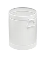 mDesign Steel 2 Gallon Trash Can Wastebasket Garbage Bin w/ Handles - Navy Blue