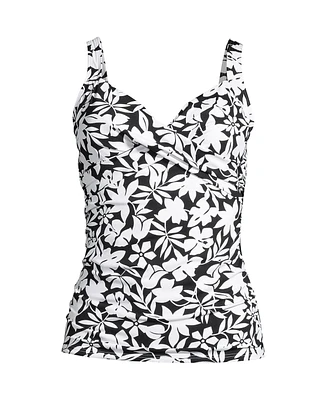 Lands' End Women's Ddd-Cup Chlorine Resistant Wrap Underwire Tankini Swimsuit Top