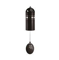 22" Long Metal Black Butterfly Wind Chime with Tube