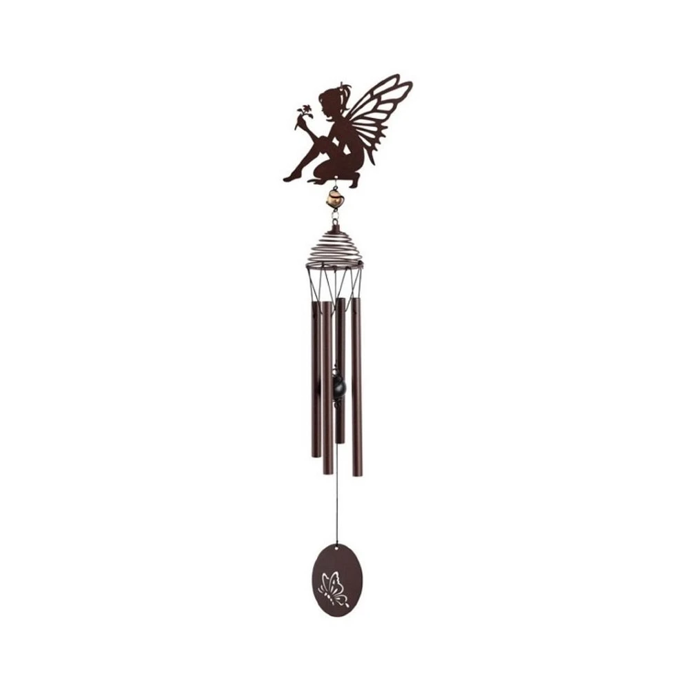 27" Long Metal Brown Fairy Wind Chime