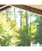 18" Long Angel Copper and Gem Wind Chime