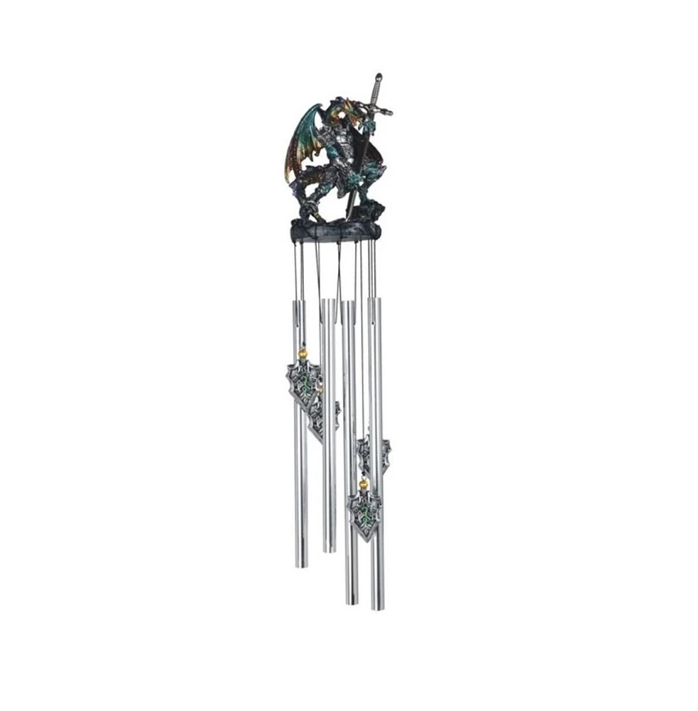 23" Long Round Top Armored Dragon Wind Chime