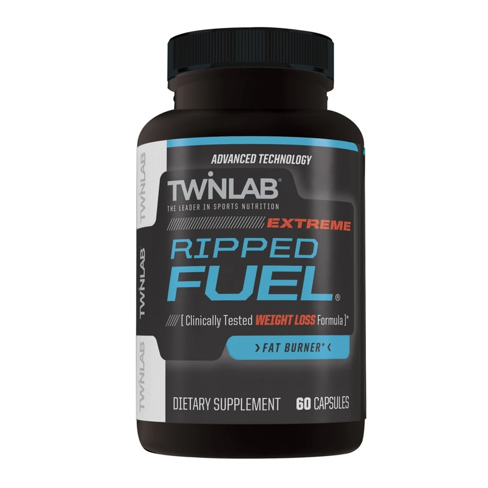 Twinlab Ripped Fuel Extreme - Energy Supplement to Support Weight Management & Muscle Health - 60 Capsules