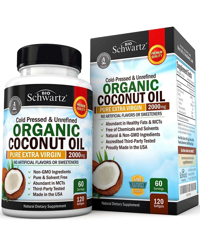 BioSchwartz Coconut Oil Softgels, 120ct