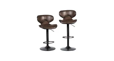 Slickblue Set of 2 Adjustable Bar Stools for Counter