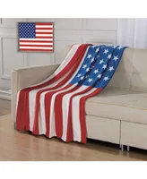 GoodGram Ultra Soft & Cozy Oversized Usa American Flag Ultra Plush Throw Blanket Cover - 50 in. W x 70 in. L