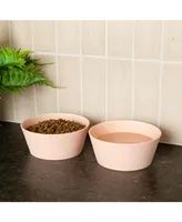Waggo Habit Silicon Dog Bowl - Rose - Medium