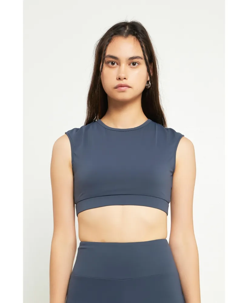 Grey Lab Women's Strappy Back Crop Top