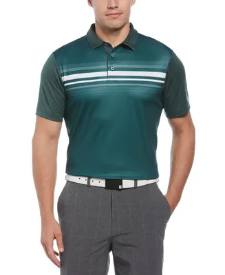 Pga Tour Men's Athletic-Fit Stripe Performance Golf Polo Shirt