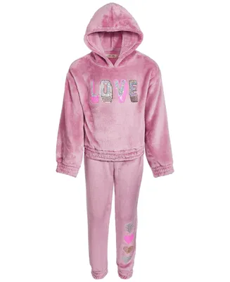 Colette Lilly Little Girls Cozy Pullover Hoodie & Jogger Pants Set