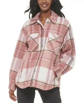 Levi's Women's Plaid Buttoned Zip-Front Shacket