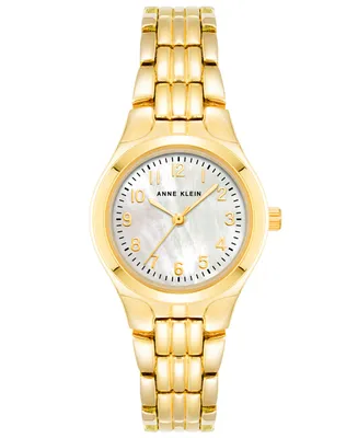 Anne Klein Women's Quartz Gold-Tone Alloy Bracelet Watch, 26mm