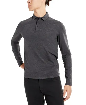 Kenneth Cole Men's Classic Fit Performance Stretch Long Sleeve Polo Shirt