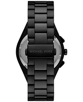 Michael Kors Men's Lennox Chronograph Black Stainless Steel Watch 40mm