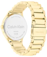 Calvin Klein Women's Multi-Function Gold-Tone Stainless Steel Bracelet Watch 38mm
