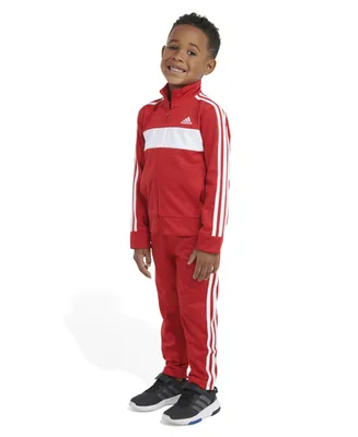 adidas Little Boys Essential Tricot Jacket and Pant, 2 Piece Set