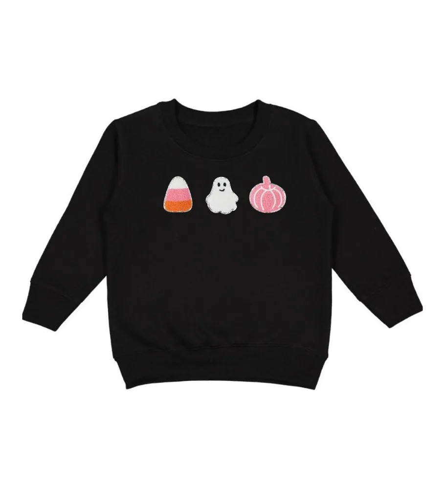 Sweet Wink Little and Big Girls Halloween Treats Patch Sweatshirt