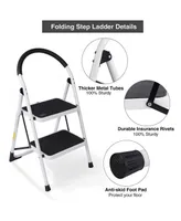 2 Steel Step Folding Ladder with 330 lb. Load Capacity