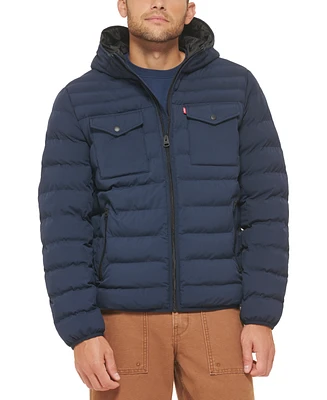 Levi's Men's Stretch Hooded Two-Pocket Quilted Jacket