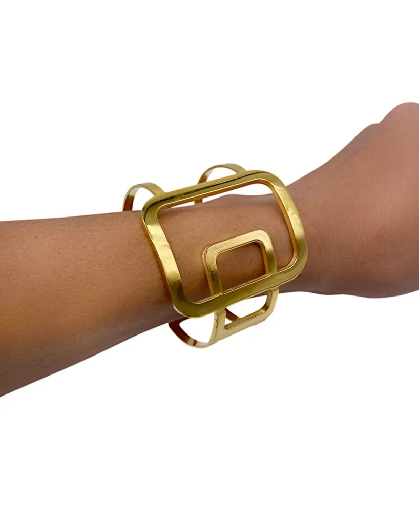 Adornia 14k Gold-Plated Sculptural Cuff Bracelet