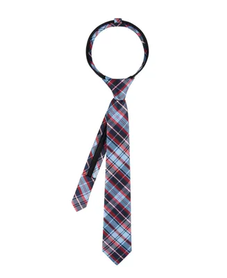 Tommy Hilfiger Boys Classic Plaid Pre-Tied Zipper Necktie