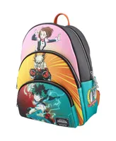 Loungefly My Hero Academia Triple Pocket Scene Mini Backpack