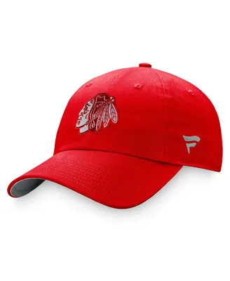 Women's Fanatics Red Chicago Blackhawks Iconic Glimmer Adjustable Hat