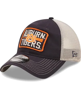 Men's New Era Navy, Natural Auburn Tigers Devoted 9TWENTY Adjustable Hat