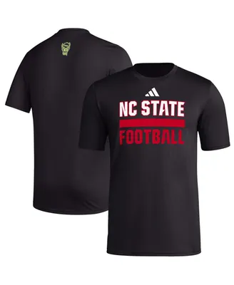 Men's adidas Black Nc State Wolfpack Sideline Strategy Glow Pregame T-shirt